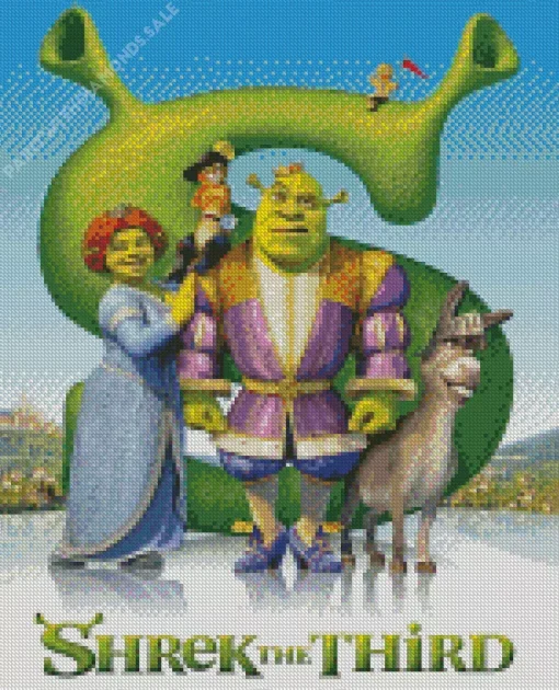 Shrek Characters Poster Diamond Painting