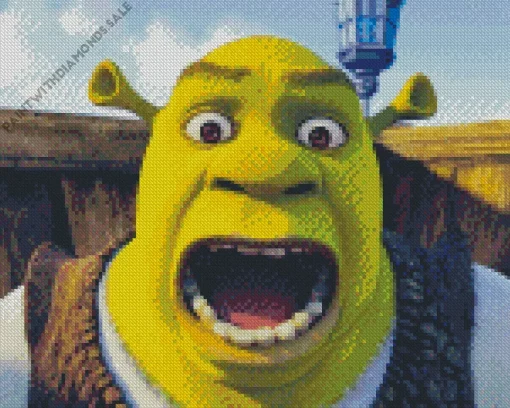 Shrek Screaming Diamond Painting