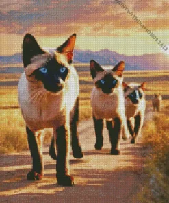 Siamese Cats Diamond Painting