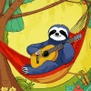 Sloth Playing Guitar Diamond Painting