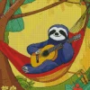 Sloth Playing Guitar Diamond Painting