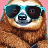 Sloth With Sunglasses Diamond Painting