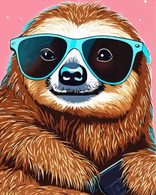 Sloth With Sunglasses Diamond Painting