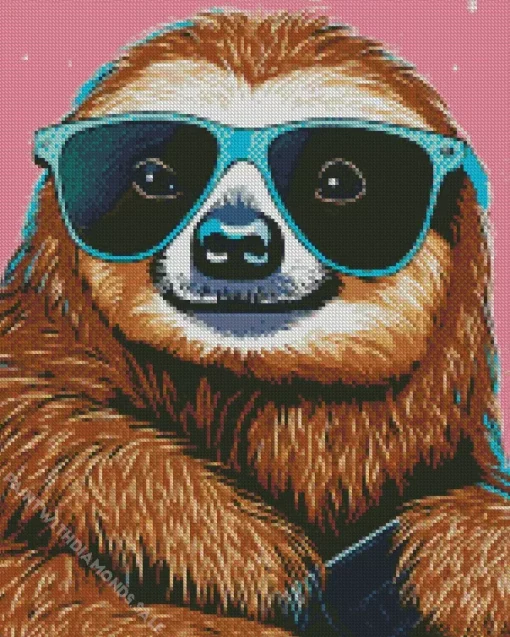 Sloth With Sunglasses Diamond Painting