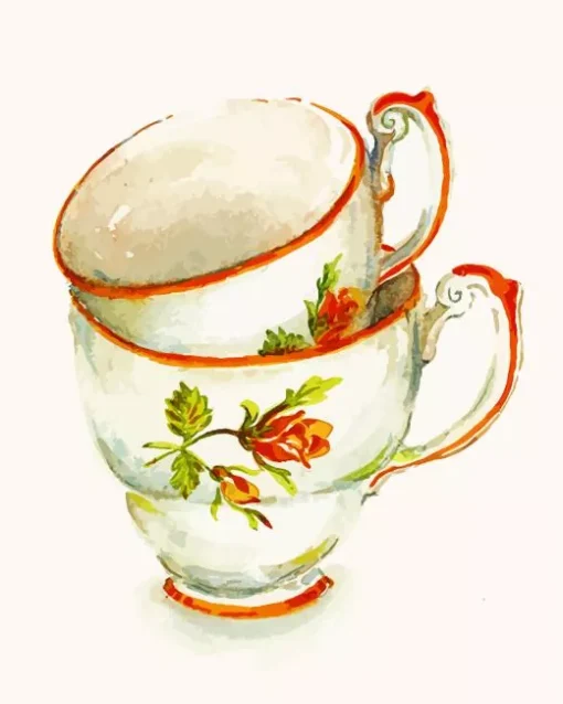 Tea Cups Diamond Painting