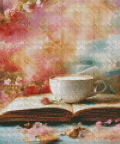 Tea And Book Diamond Painting