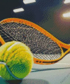 Tennis Ball And Racket Diamond Painting