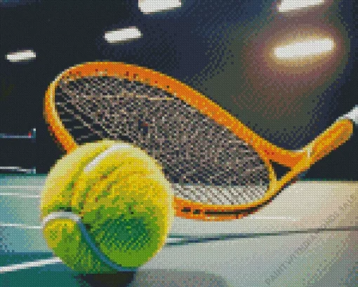 Tennis Ball And Racket Diamond Painting