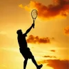 Tennis Player Silhouette Diamond Painting