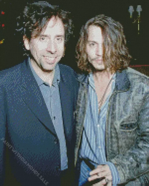 Tim Burton And Johnny Depp Diamond Painting