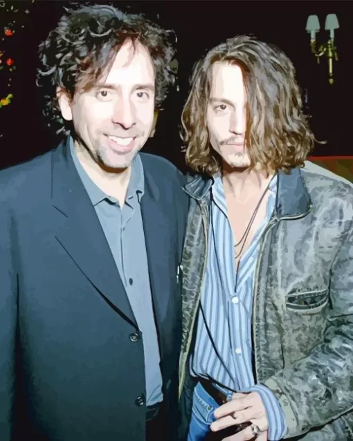 Tim Burton And Johnny Depp Diamond Painting