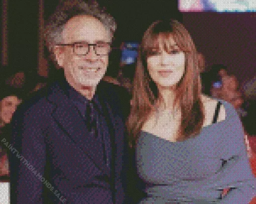 Tim Burton And Monica Bellucci Diamond Painting