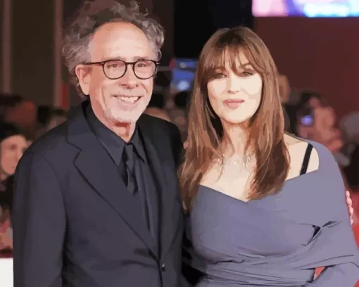 Tim Burton And Monica Bellucci Diamond Painting