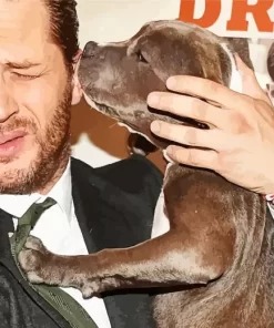 Tom Hardy With A Dog Diamond Painting