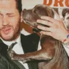 Tom Hardy With A Dog Diamond Painting