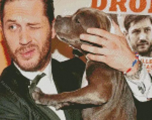 Tom Hardy With A Dog Diamond Painting