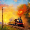 Train Art Diamond Painting