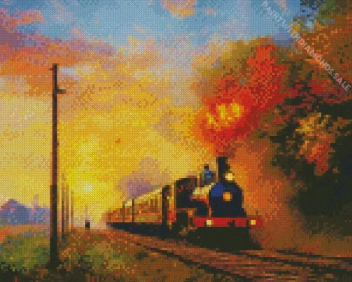 Train Art Diamond Painting