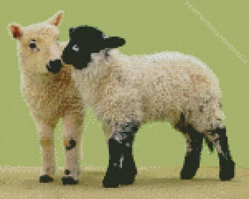 Two Cute Lambs Diamond Painting