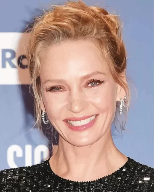 Uma Thurman Smiling Diamond Painting