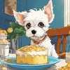 Westy Eating Cake Diamond Painting