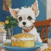 Westy Eating Cake Diamond Painting