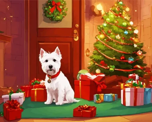 Westy With Christmas Gifts Diamond Painting