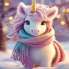 Winter Unicorn Diamond Painting