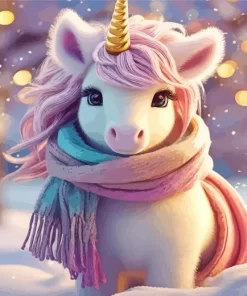 Winter Unicorn Diamond Painting