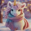 Winter Unicorn Diamond Painting