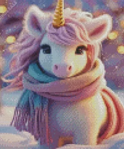 Winter Unicorn Diamond Painting