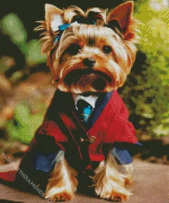 Yorkshire Terrier Wearing Harry Potter Custom Diamond Painting