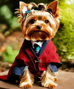 Yorkshire Terrier Wearing Harry Potter Custom Diamond Painting