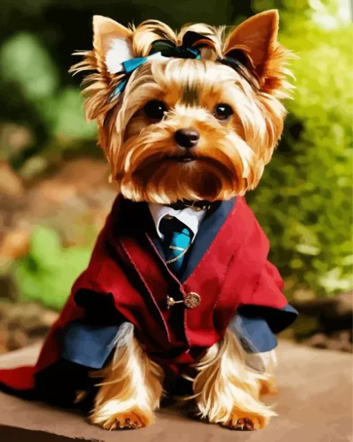 Yorkshire Terrier Wearing Harry Potter Custom Diamond Painting