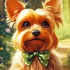 Yorkshire Terrier With A Bow Diamond Painting