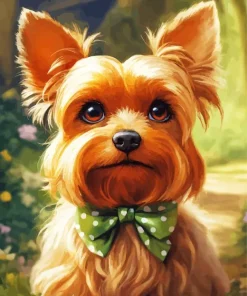 Yorkshire Terrier With A Bow Diamond Painting