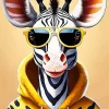 Zebra Wearing Sunglasses Diamond Painting