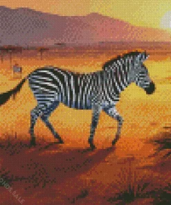 Zebras And Sunset Diamond Painting