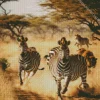 Zebras Running Diamond Painting