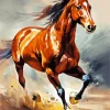 Abstract Brown Horse Diamond Painting