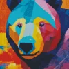 Abstract Colorful Bear Diamond Painting