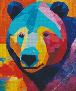 Abstract Colorful Bear Diamond Painting