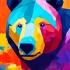 Abstract Colorful Bear Diamond Painting