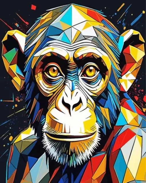 Abstract Colorful Monkey Diamond Painting