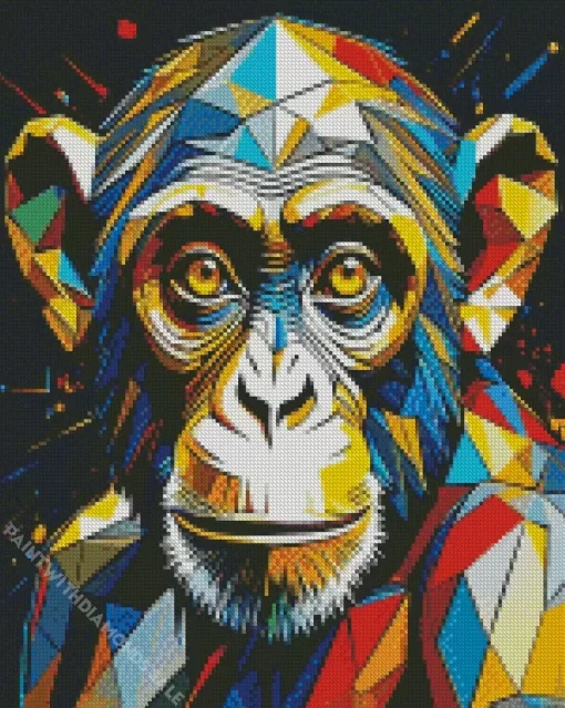 Abstract Colorful Monkey Diamond Painting