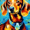 Abstract Dachshund Dog Diamond Painting