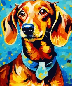 Abstract Dachshund Dog Diamond Painting