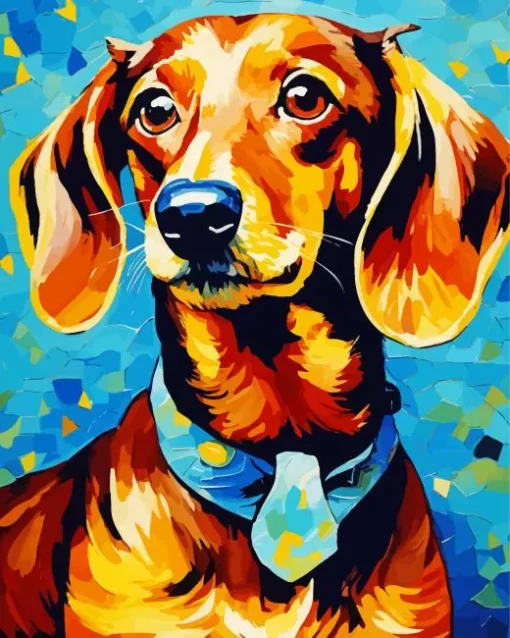 Abstract Dachshund Dog Diamond Painting