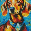 Abstract Dachshund Dog Diamond Painting