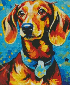 Abstract Dachshund Dog Diamond Painting